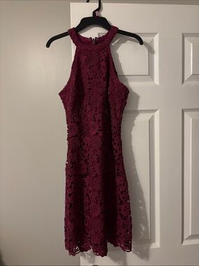 Lulu’s Floral High Neck Bodycon Dress